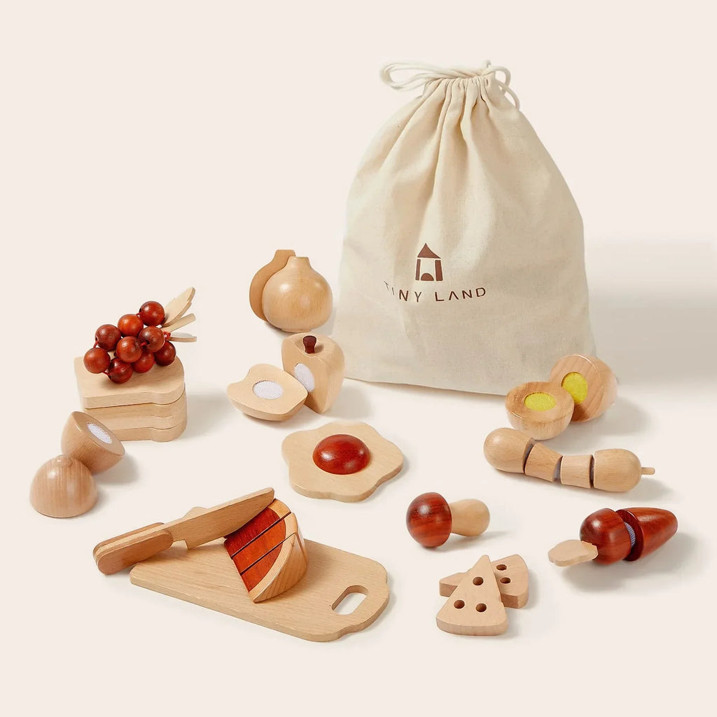 Tiny Land Wooden Cut and Play Food Set
