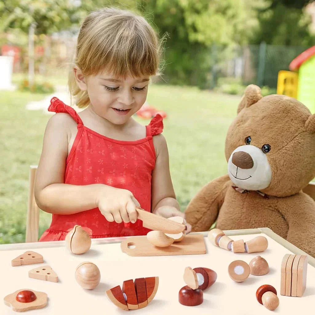 Tiny Land Wooden Cut and Play Food Set
