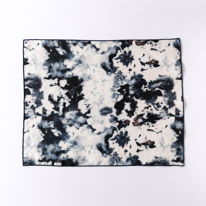 Grey Marble Linen Placemat, 15 x 18 in