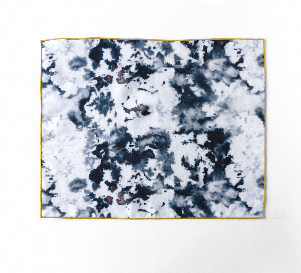 Grey Marble Linen Placemat, 15 x 18 in