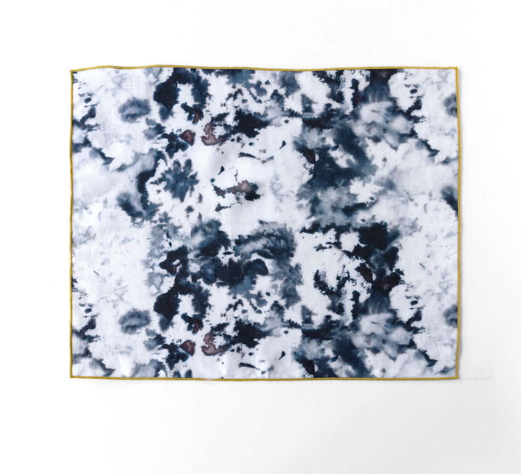 Grey Marble Linen Placemat, 15 x 18 in