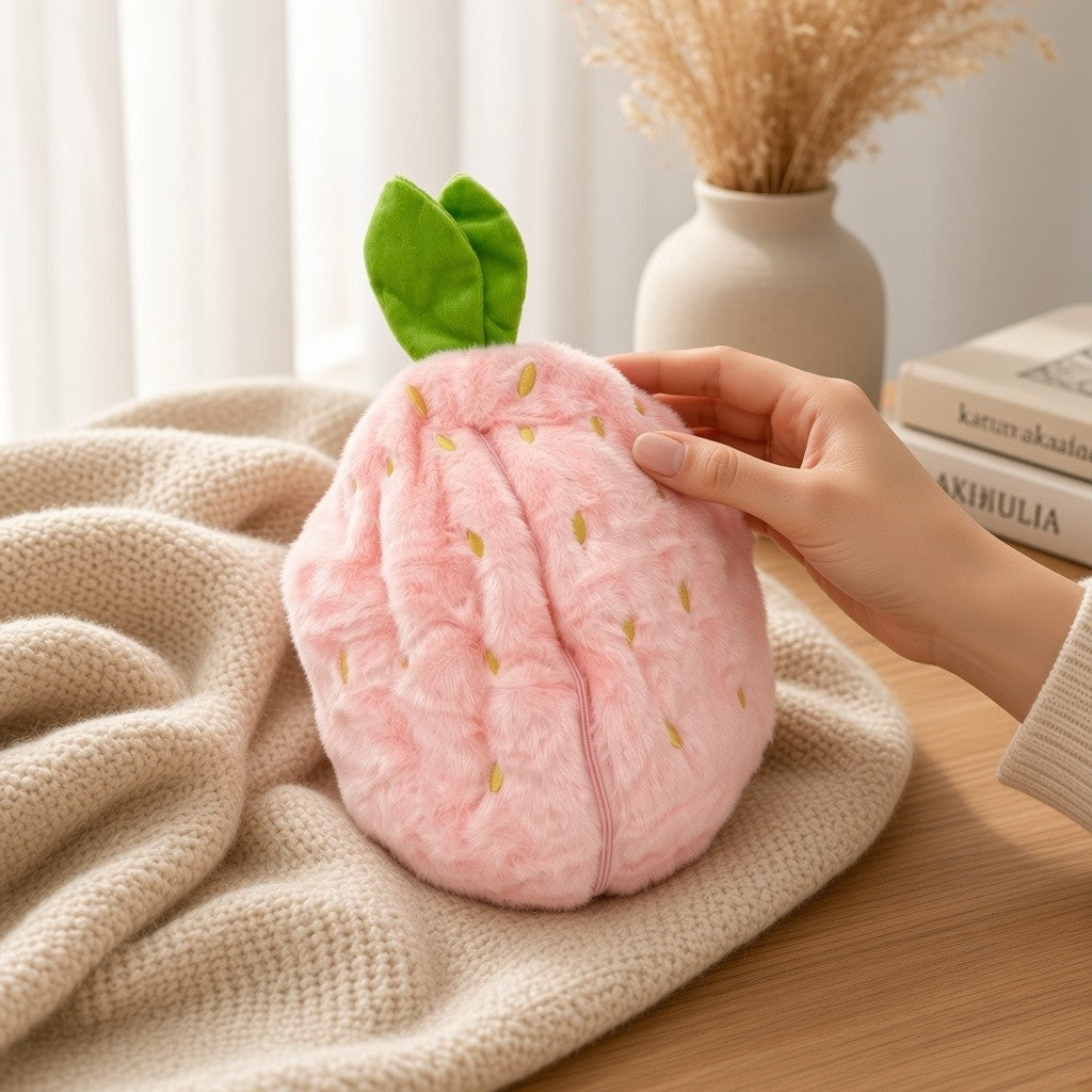 Reversible Strawberry Bunny Plush