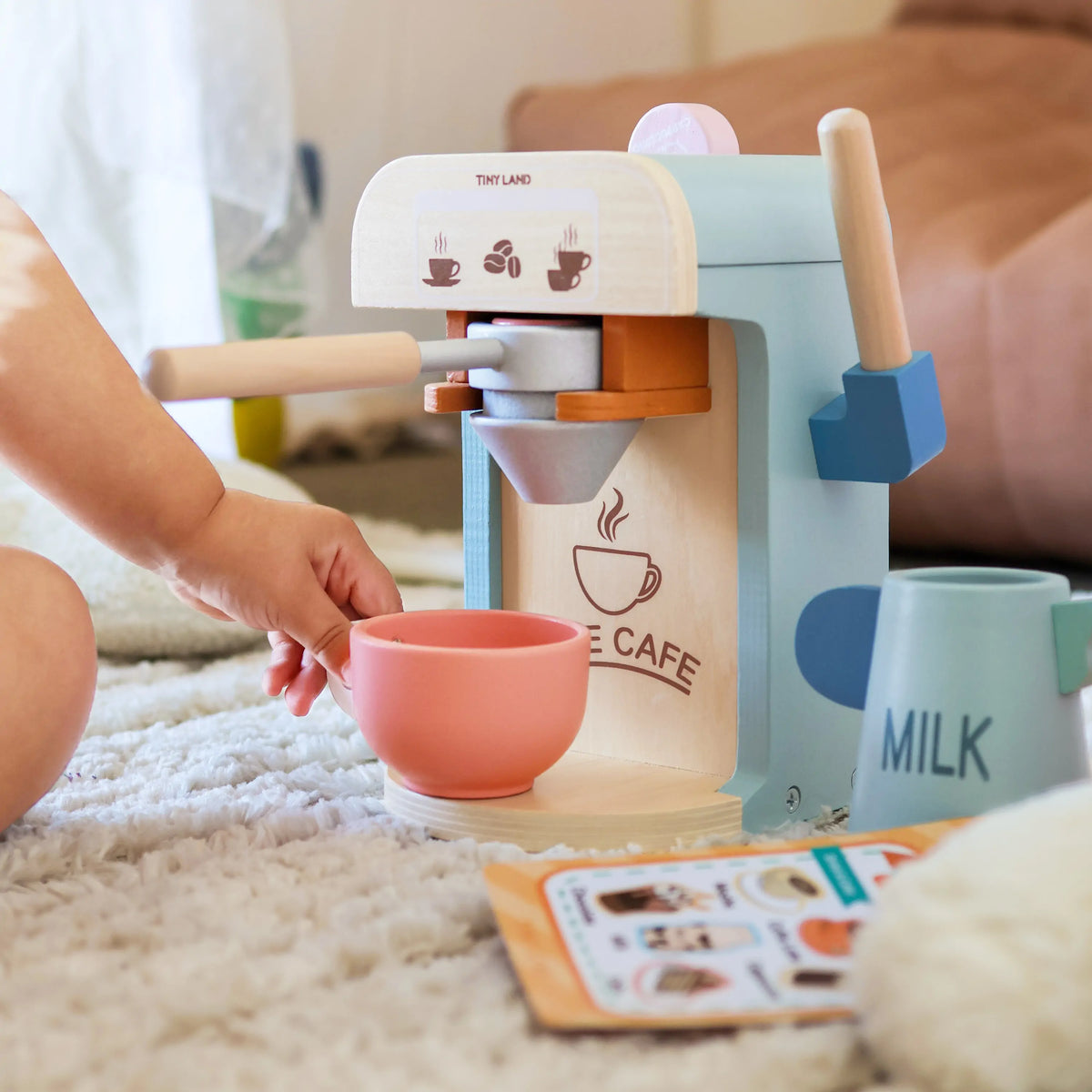 Wooden Kids Play Coffee Maker Set