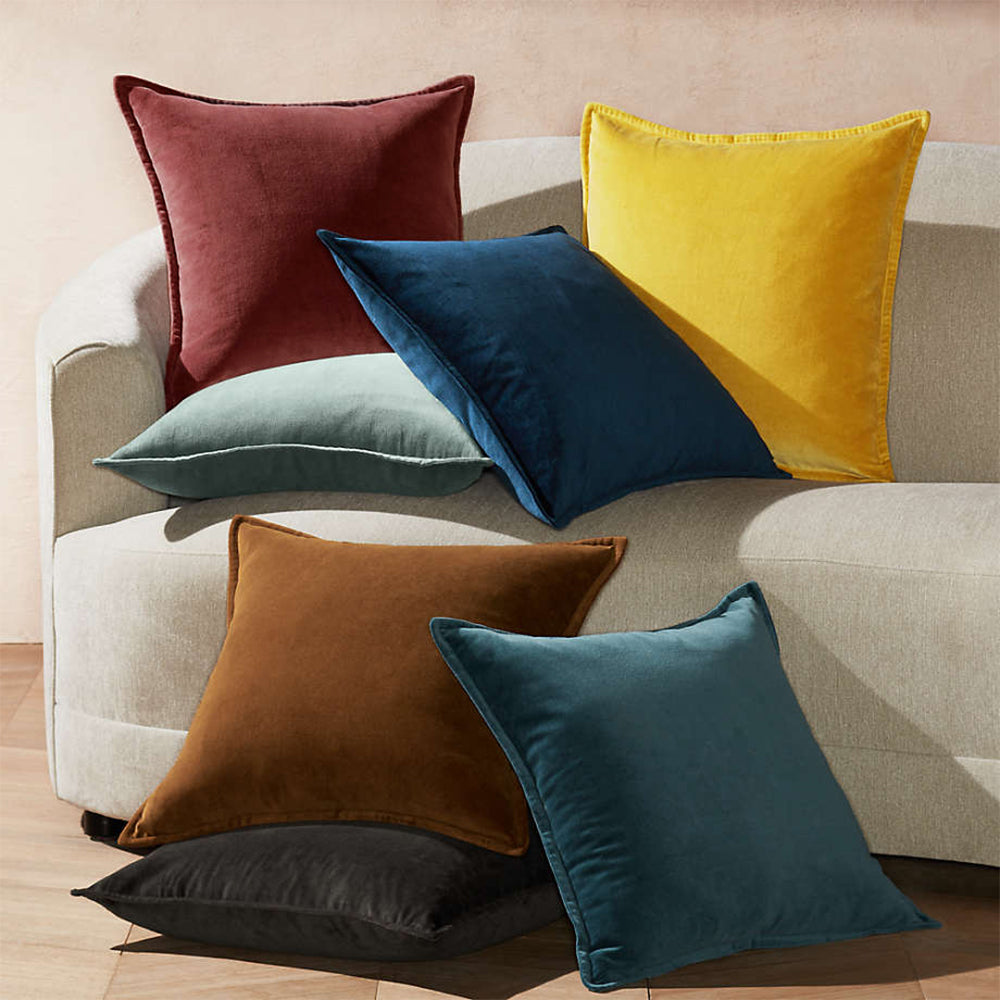 Velvet Throw Pillow with Insert, 20 x 20 in