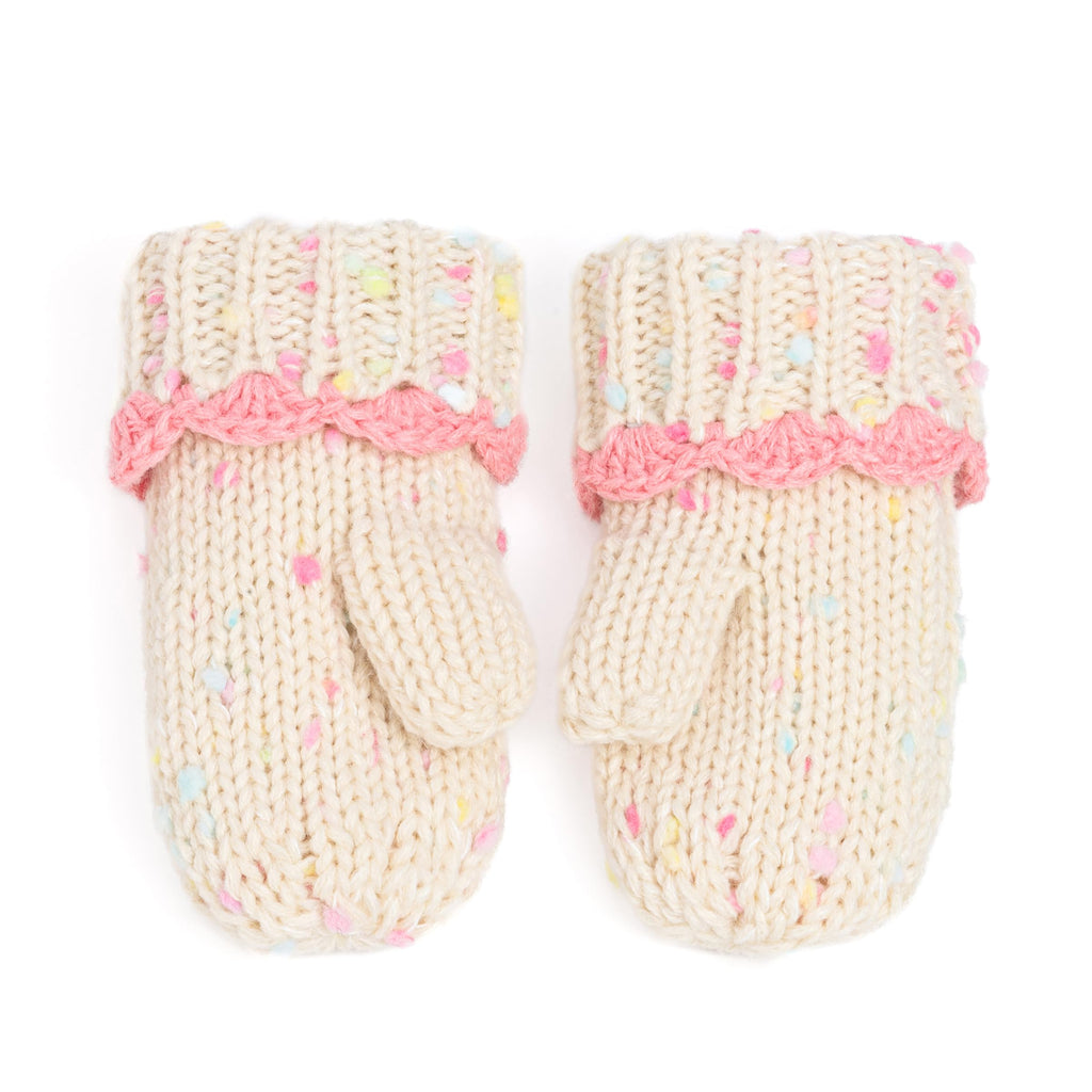 Cupcake Knit Beanie and Mittens Set for Toddlers