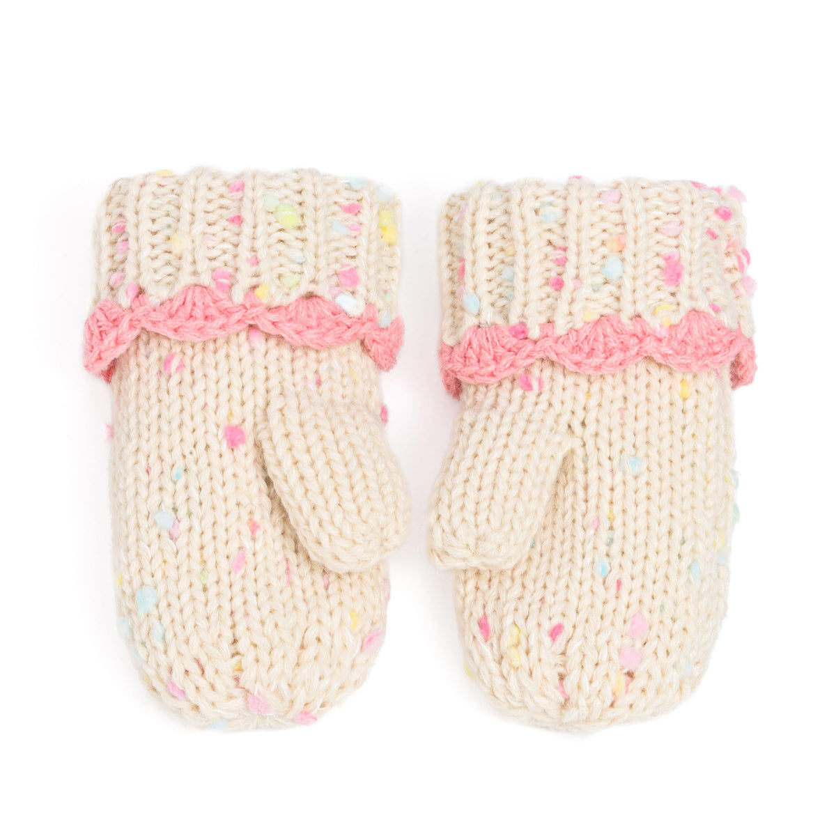 Cupcake Knit Beanie and Mittens Set for Toddlers