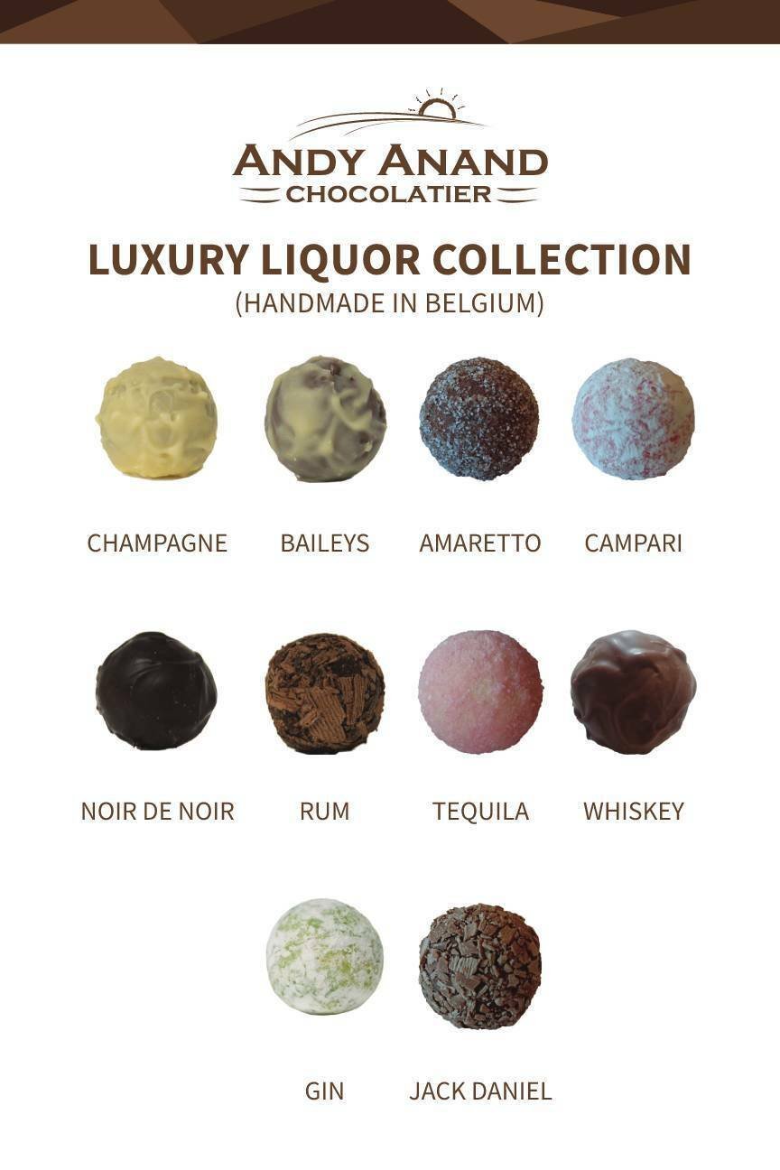 Belgian Chocolate Liqueur Truffles, 24 Pieces