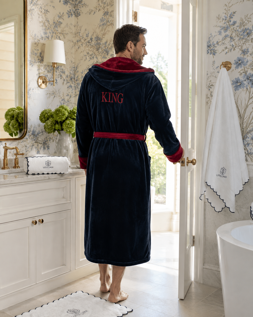 Men's Plush Hooded Robe