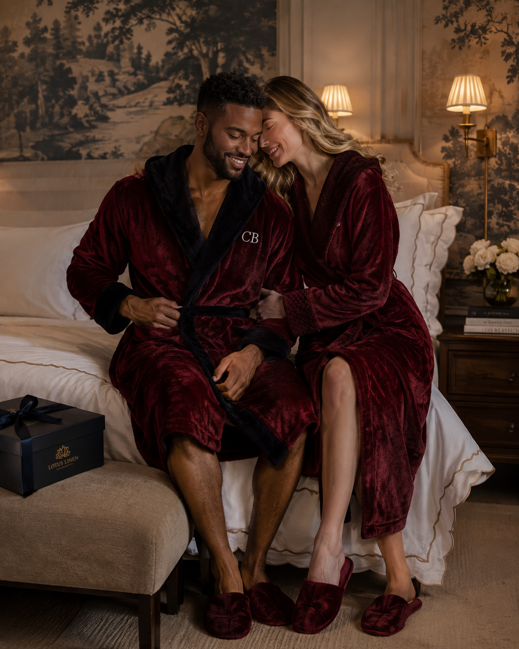 Men's Plush Hooded Robe
