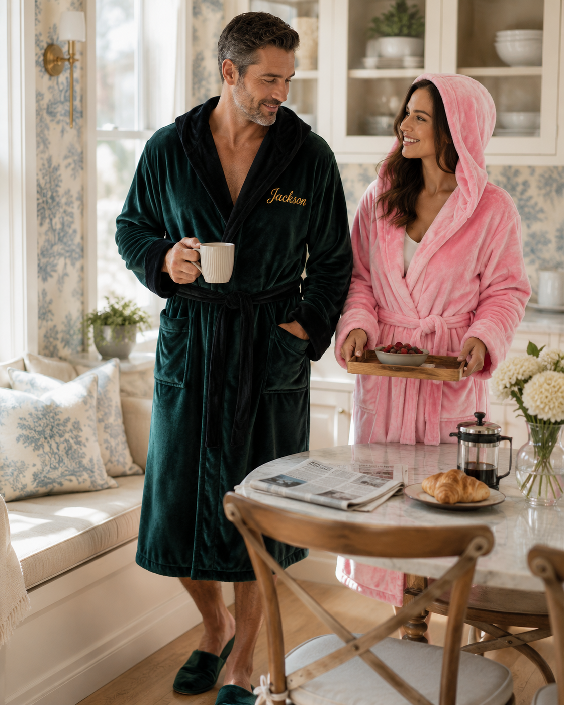 Men's Plush Hooded Robe