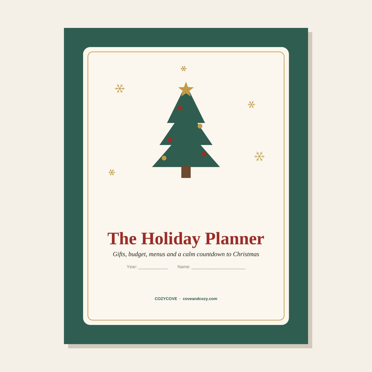 Printable Holiday Planner (12 Pages)