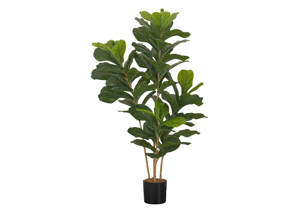 Faux Fiddle Leaf Fig Tree in Black Pot, 41 in