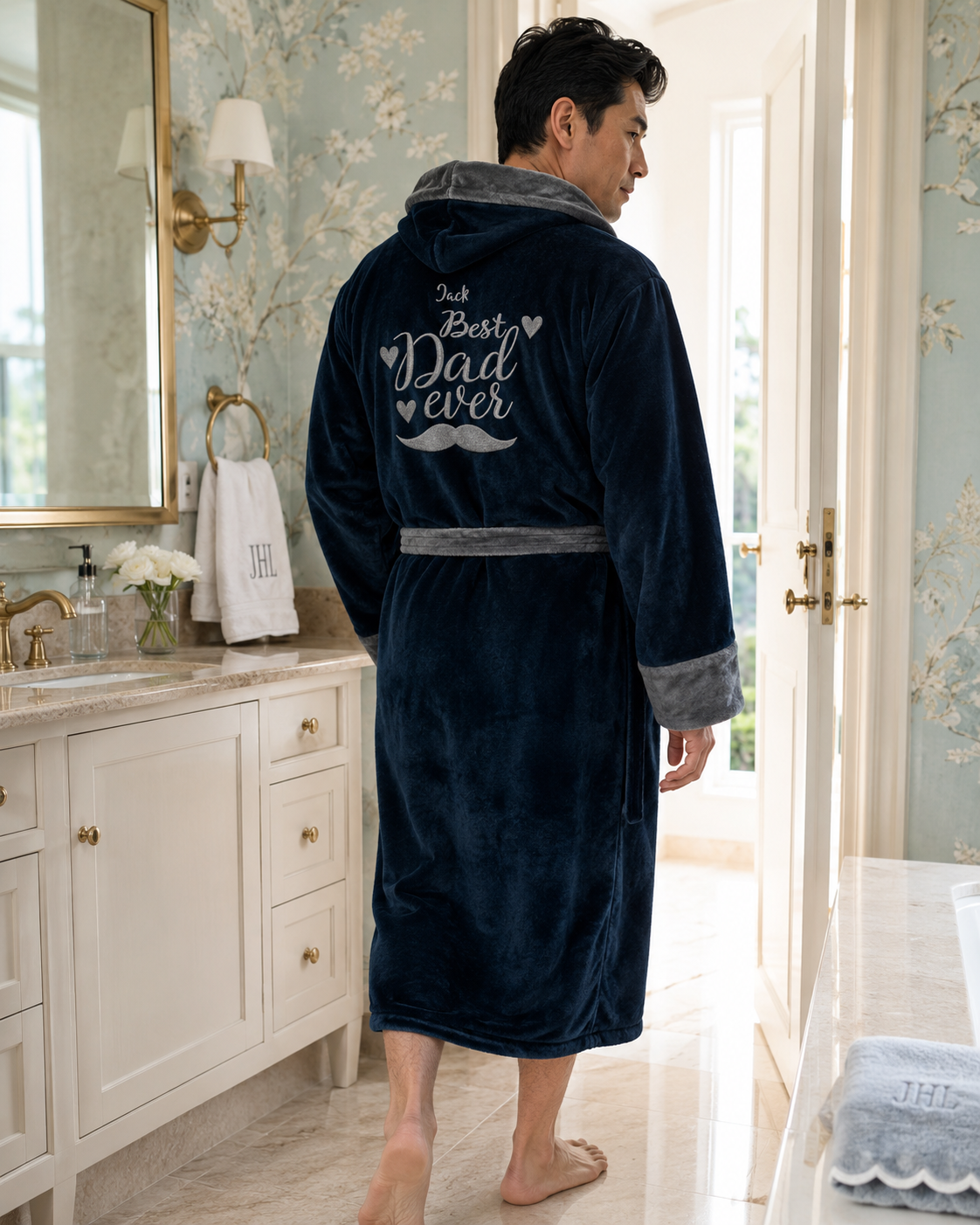 Men's Plush Hooded Robe