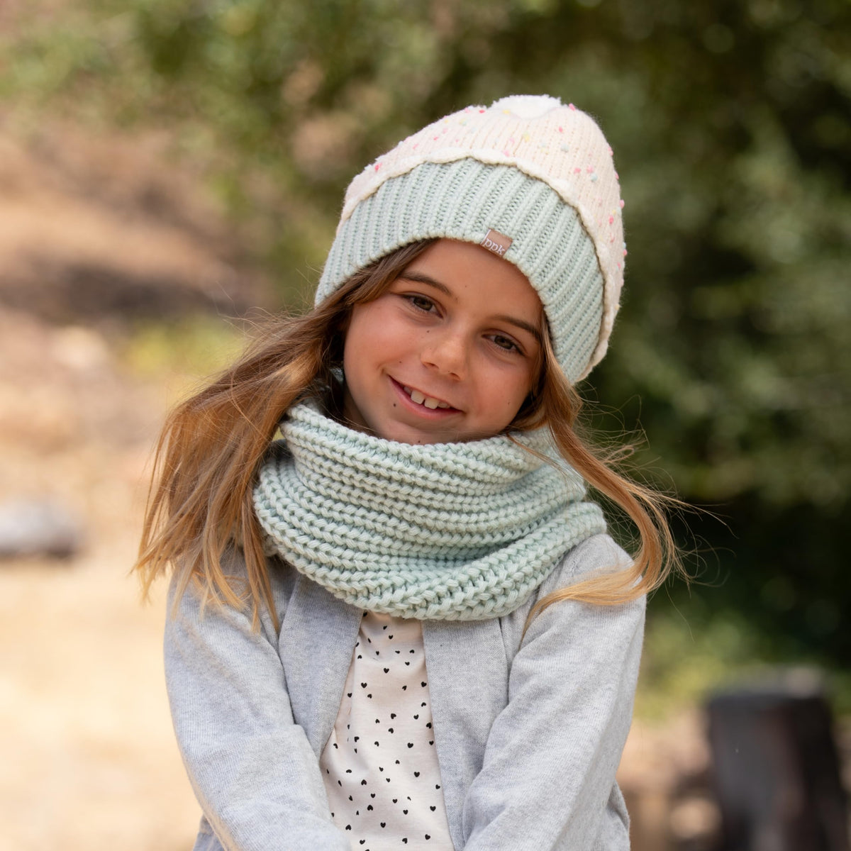Cupcake Knit Beanie and Mittens Set for Toddlers