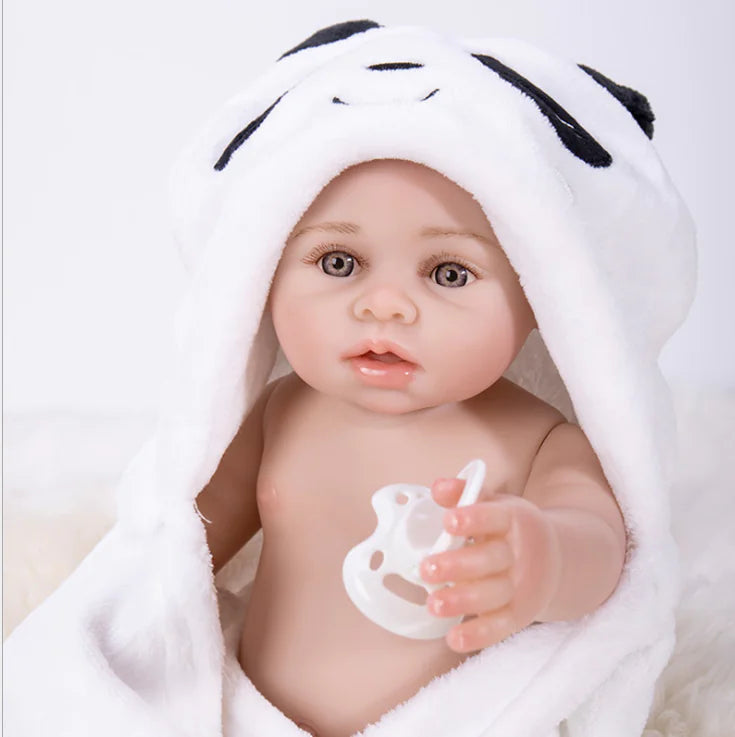 Realistic Silicone Reborn Baby Doll, 17 in