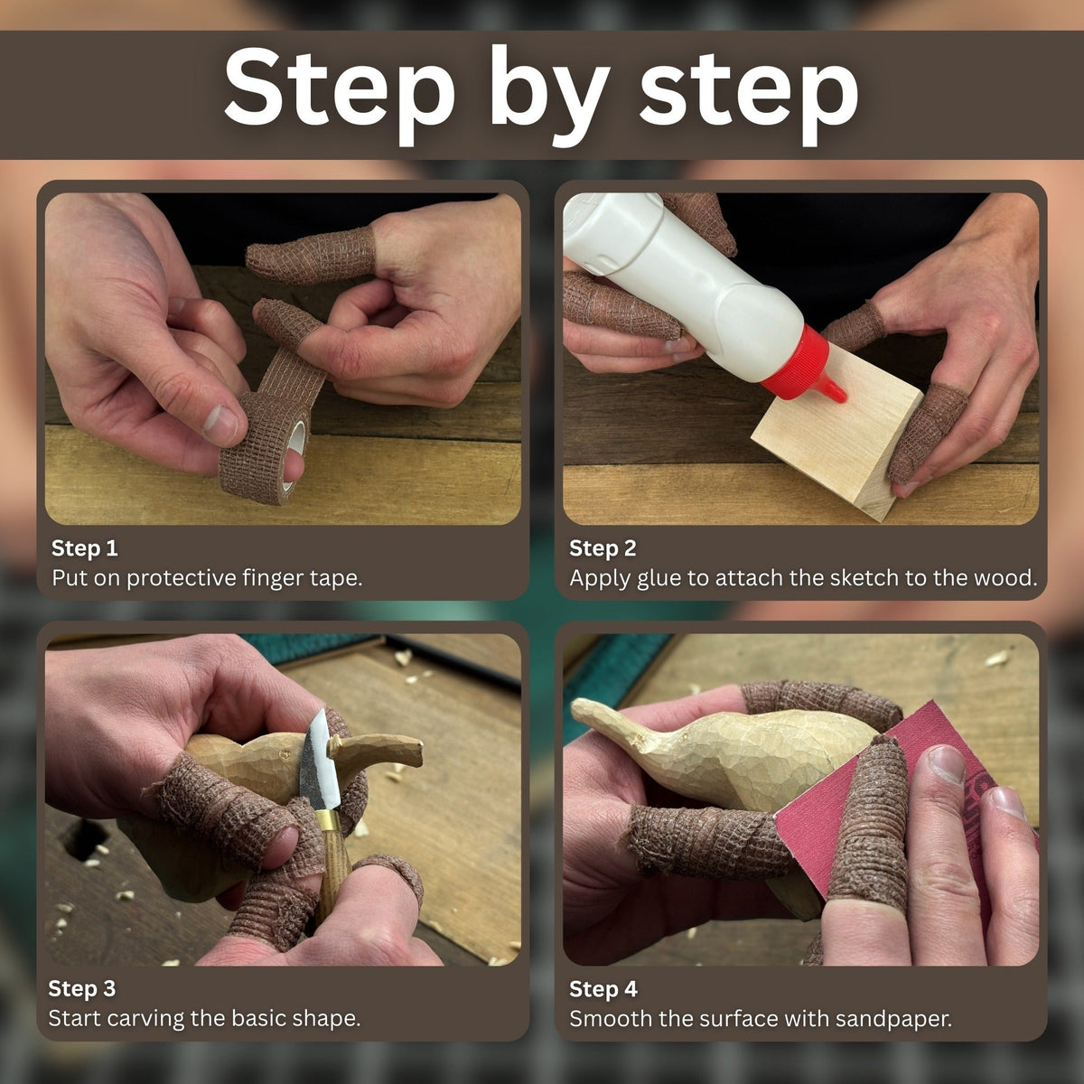 Elephant Whittling Kit for Beginners