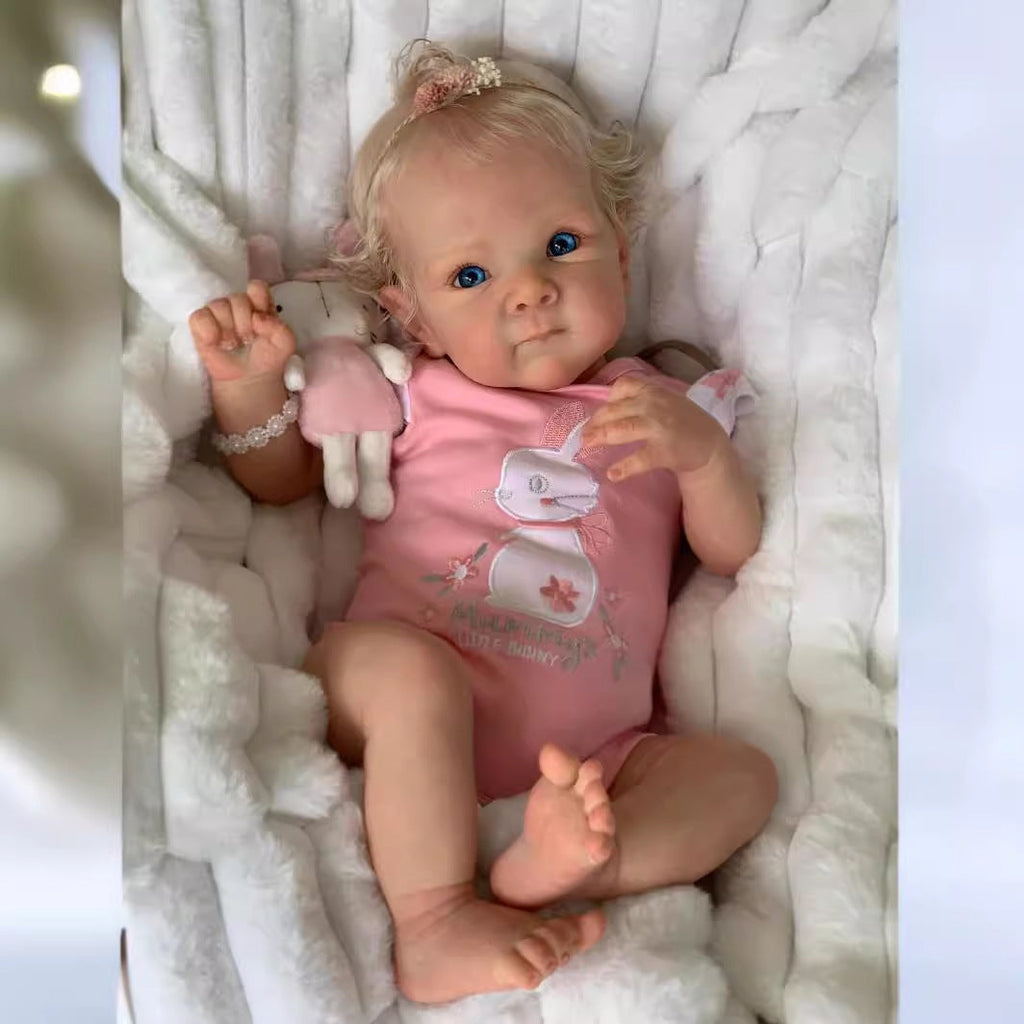 Hand-Painted Lifelike Reborn Baby Doll, 18 in