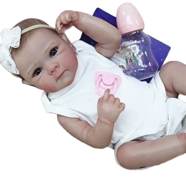Hand-Painted Lifelike Reborn Baby Doll, 18 in