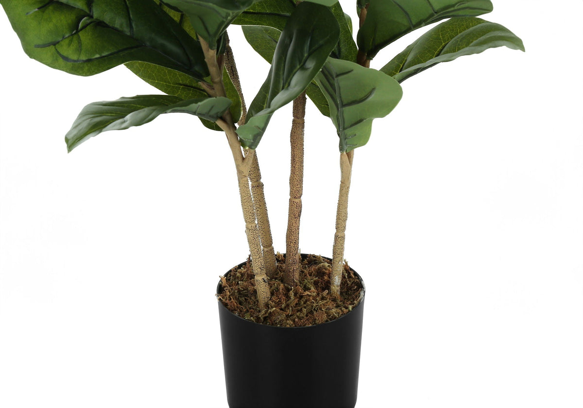 Faux Fiddle Leaf Fig Tree in Black Pot, 41 in