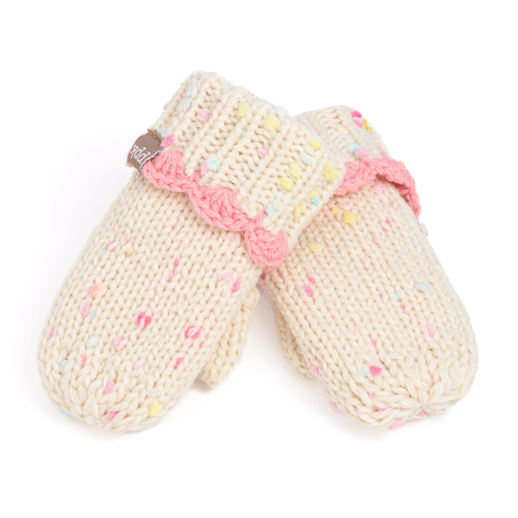 Cupcake Knit Beanie and Mittens Set for Toddlers