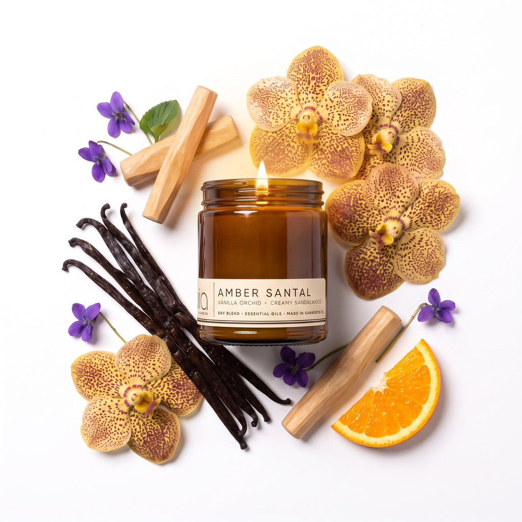 Amber Santal Soy Candle (Amber, Sandalwood and Vanilla)