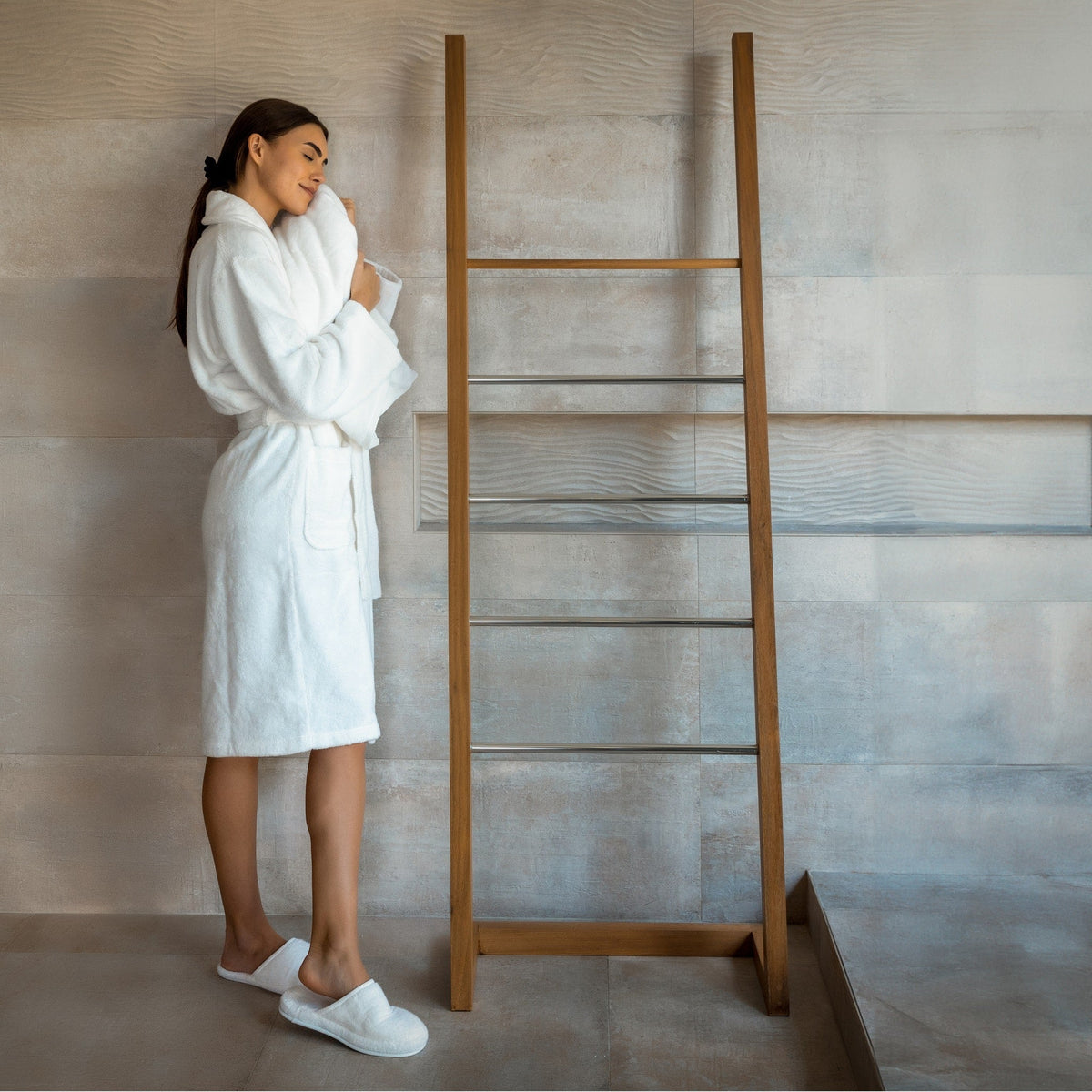 Organic Cotton Bathrobe and Slipper Gift Set
