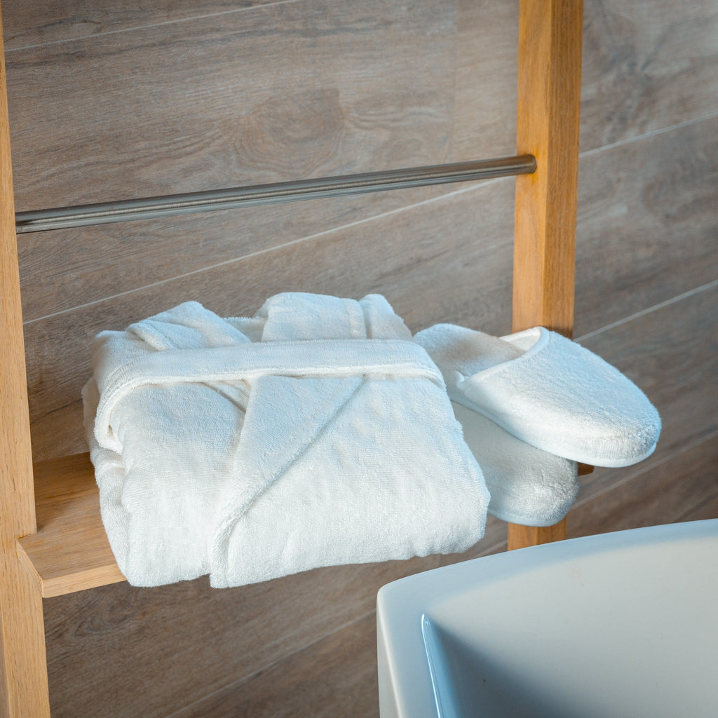 Organic Cotton Bathrobe and Slipper Gift Set