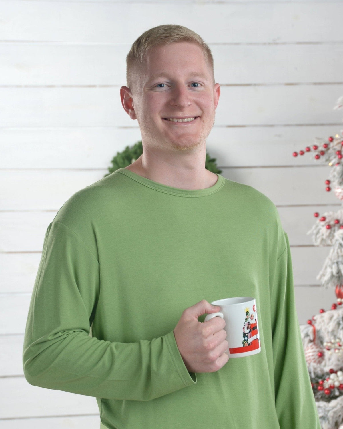 Men's Matching Family Christmas Pajamas, Green