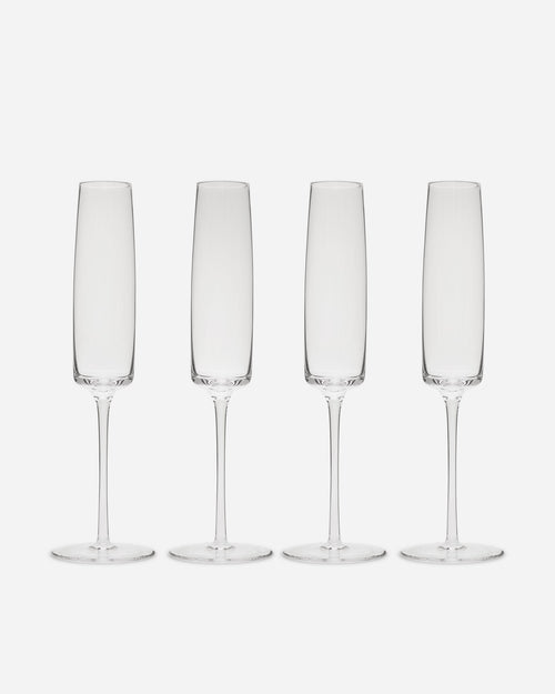 Brant Handblown Champagne Glasses, Set of 4