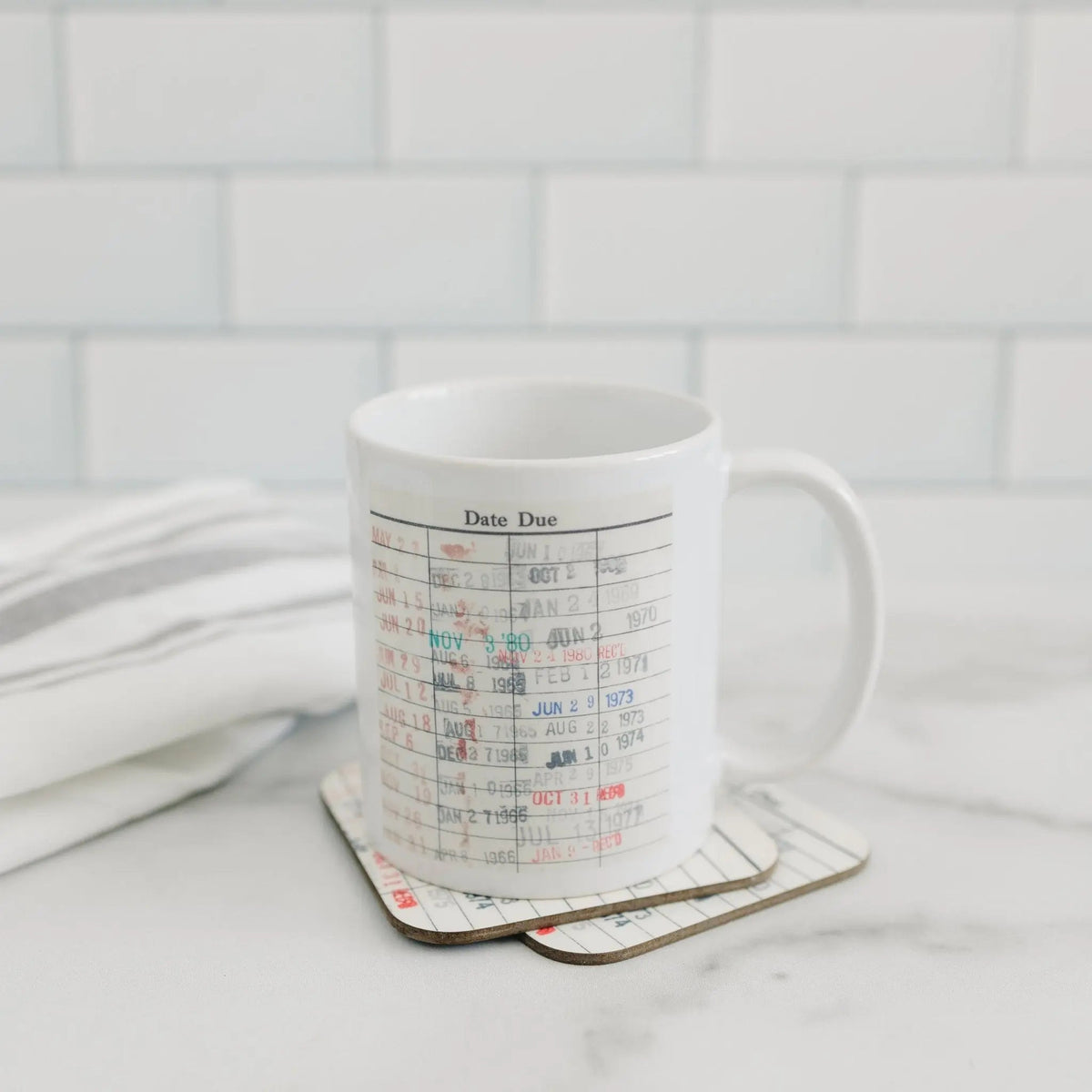 Library Card Coffee Mug, Gift for Readers