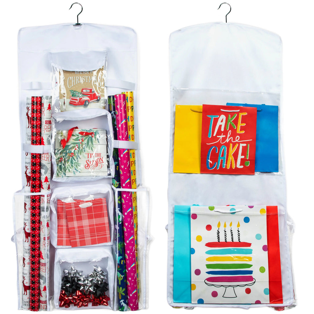 Hanging Gift Wrap Storage Organizer