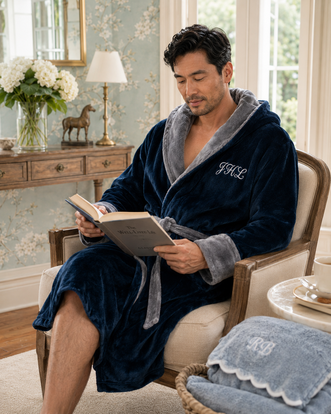 Men's Plush Hooded Robe