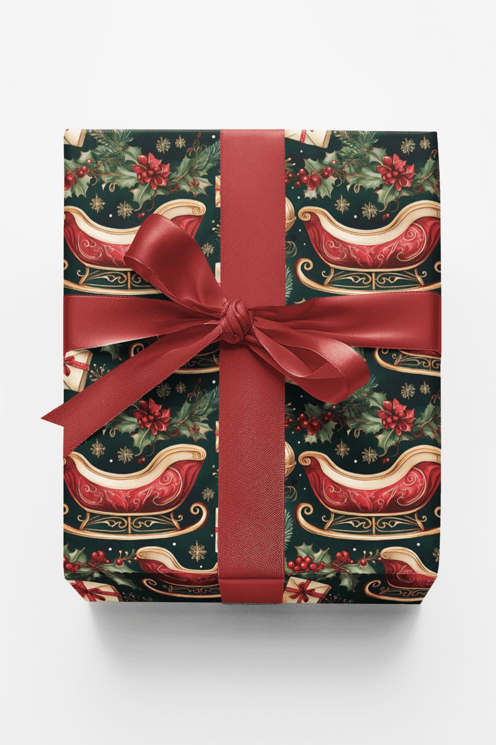 Gilded Sleigh Wrapping Paper