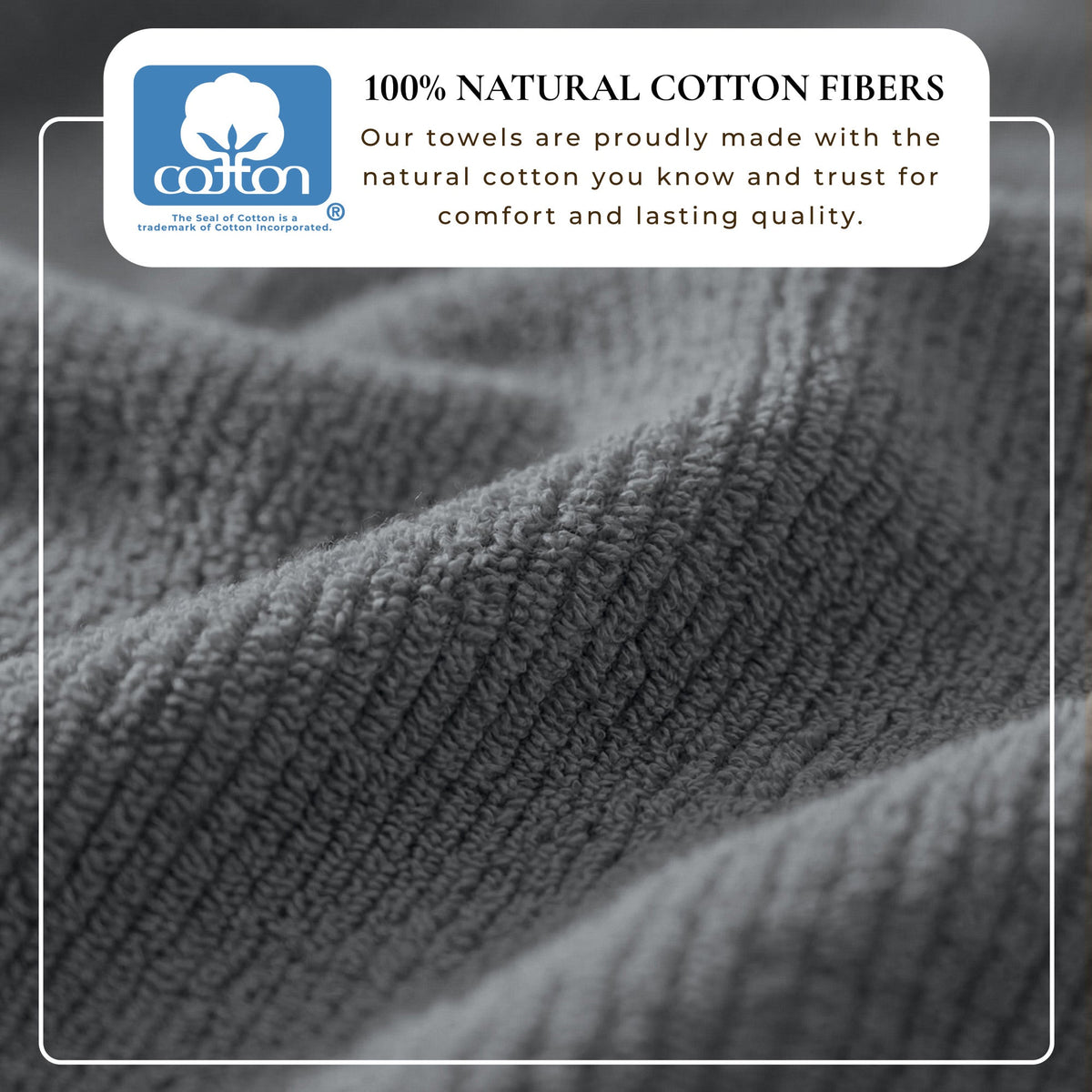 Ribbed Turkish Cotton Bath Towel Set, 6 Pieces