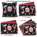 Peppermint Joy Holiday Table Set, 8 Pieces