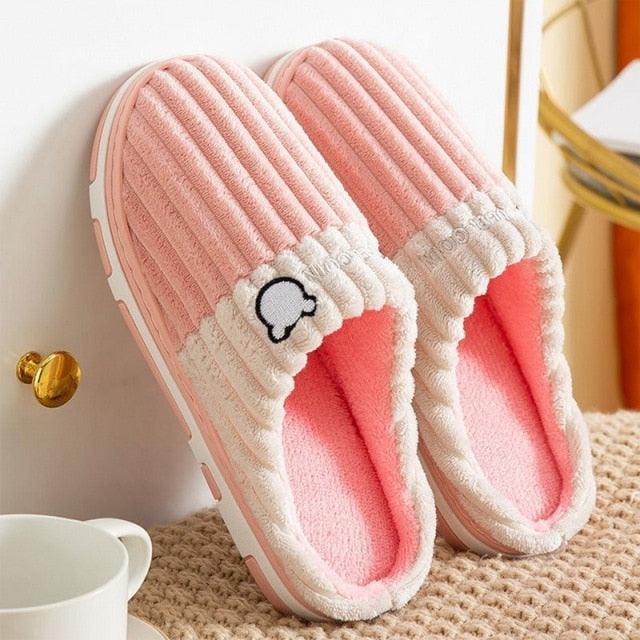 Memory Foam Faux Fur House Slippers