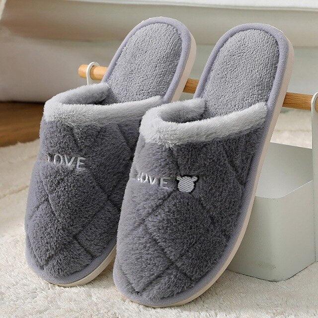Memory Foam Faux Fur House Slippers