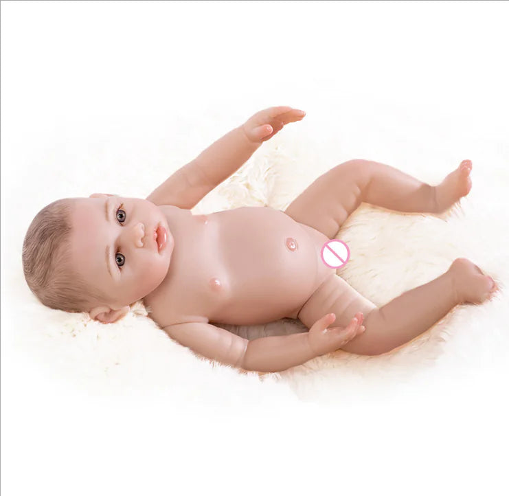 Realistic Silicone Reborn Baby Doll, 17 in