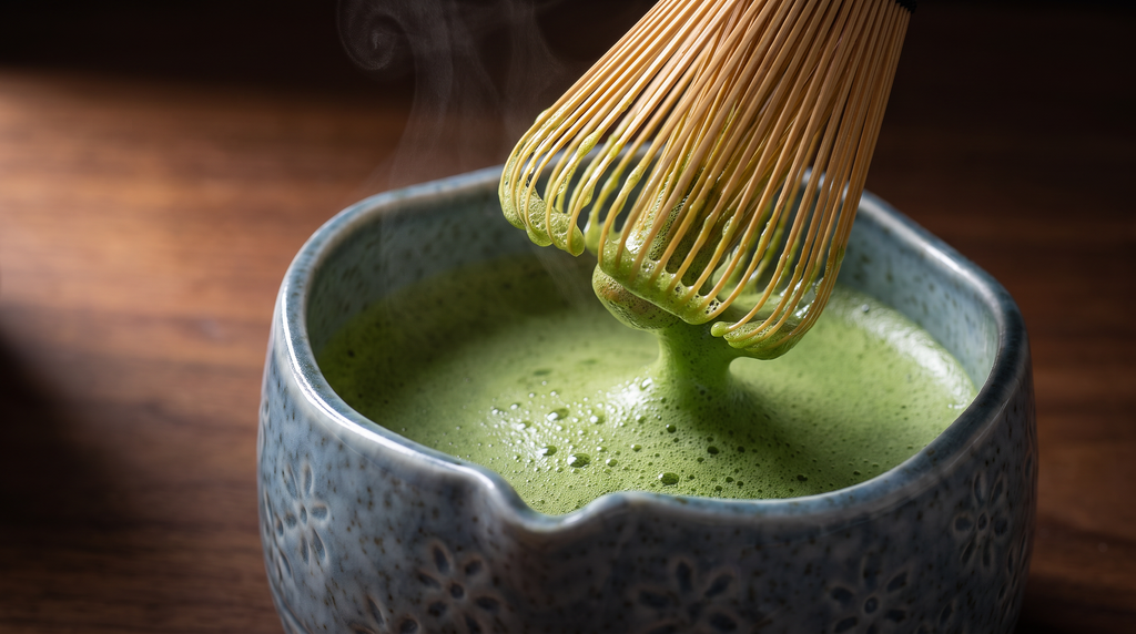 Matcha Whisk Gift Set, Bamboo Whisk and Ceramic Bowl