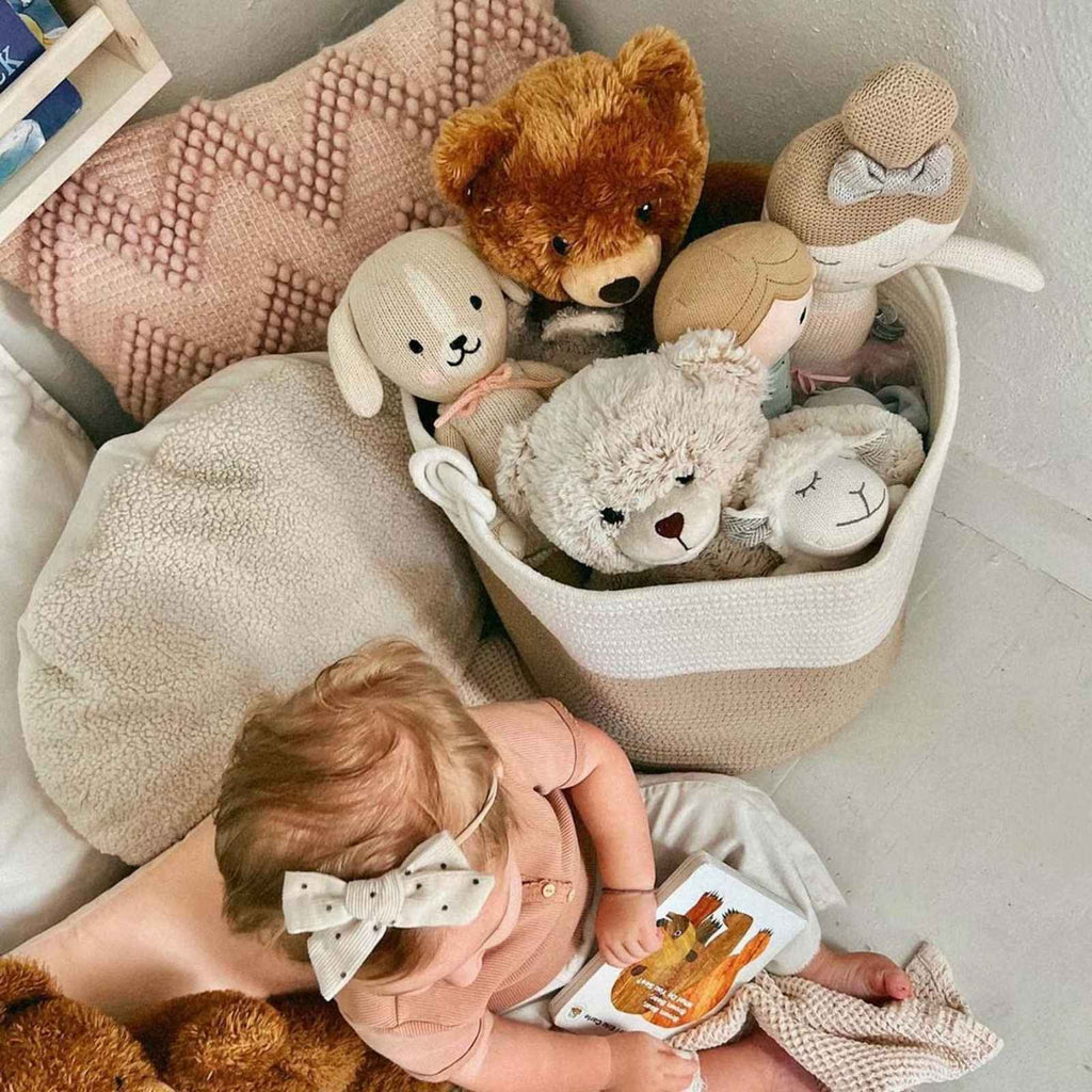 Cotton Rope Storage Basket, Cream