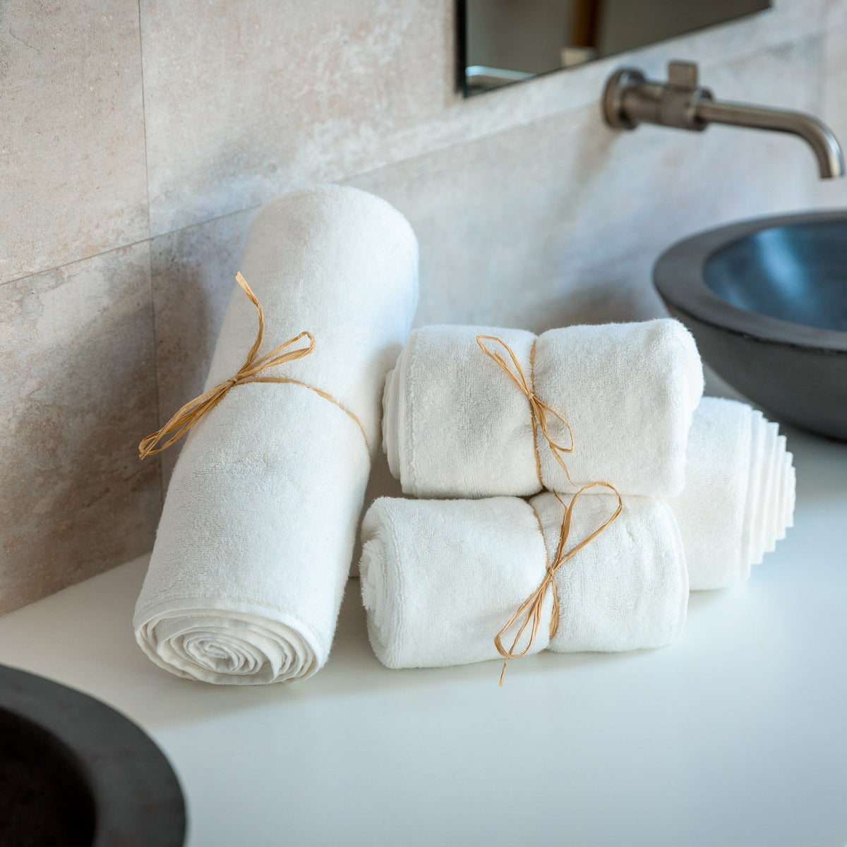 Luxury Organic Cotton Bath Towel Set, 6 Pieces