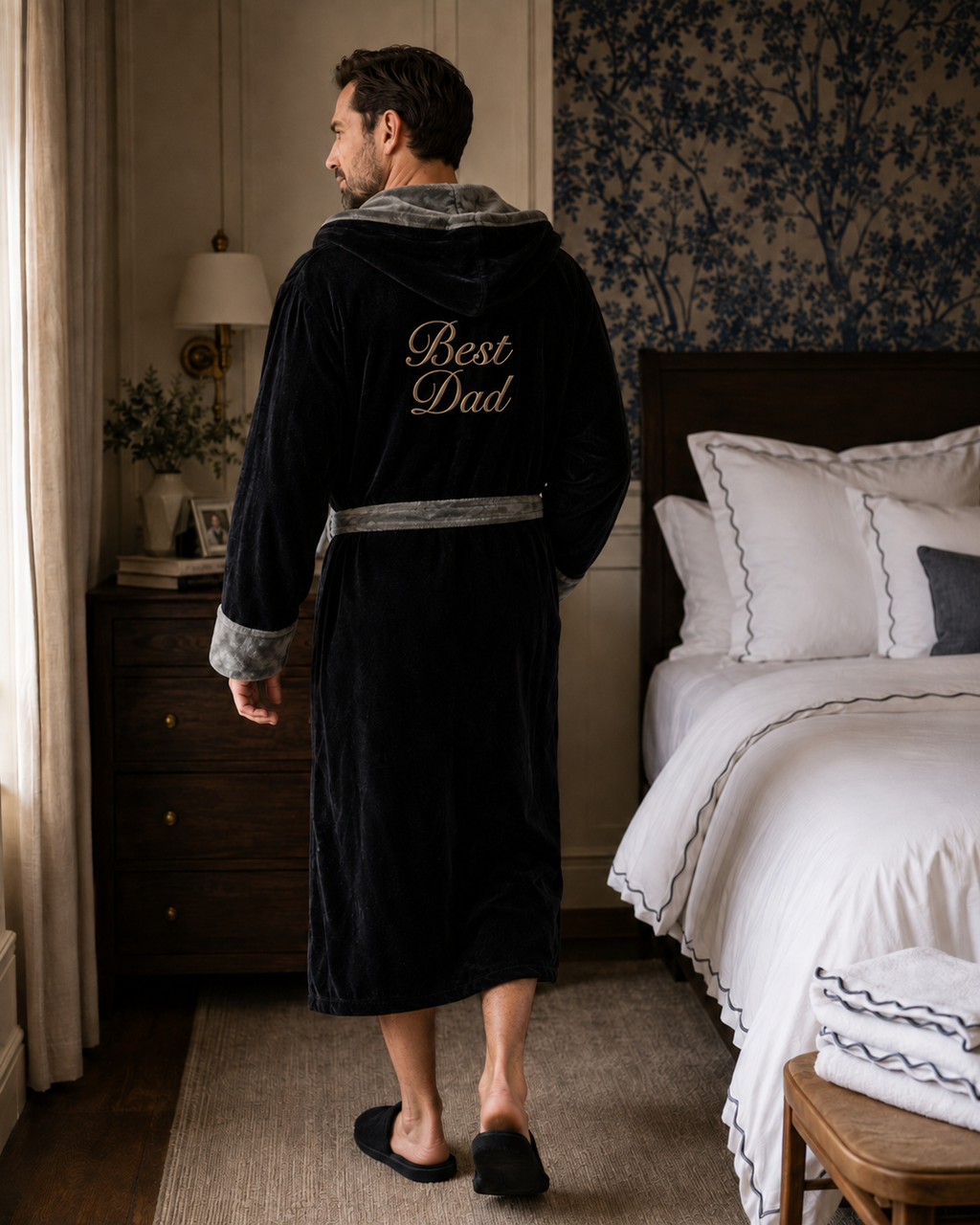 Men's Plush Hooded Robe