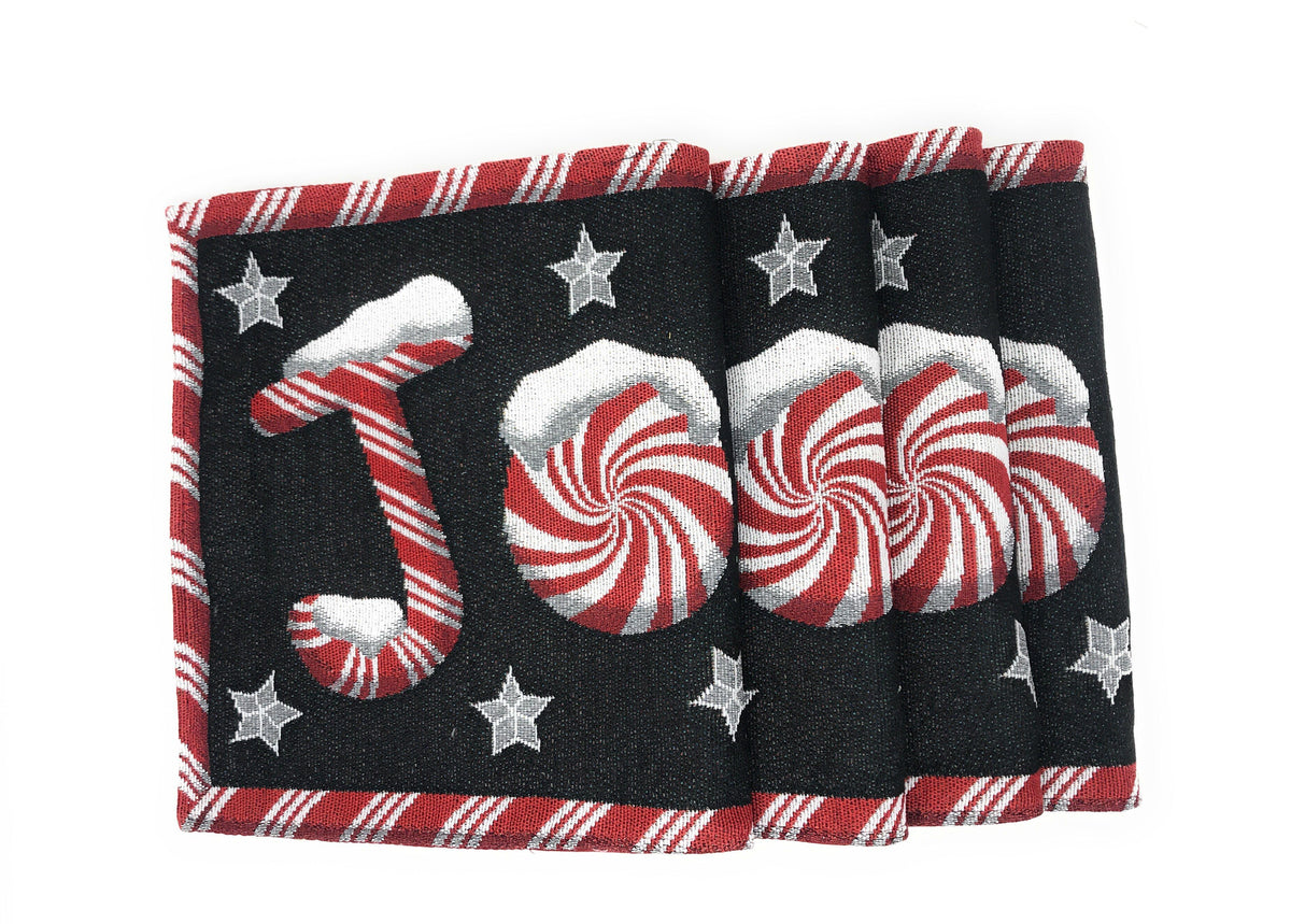 Peppermint Joy Holiday Table Set, 8 Pieces