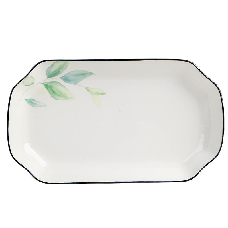 Ceramic rectangular serving platter