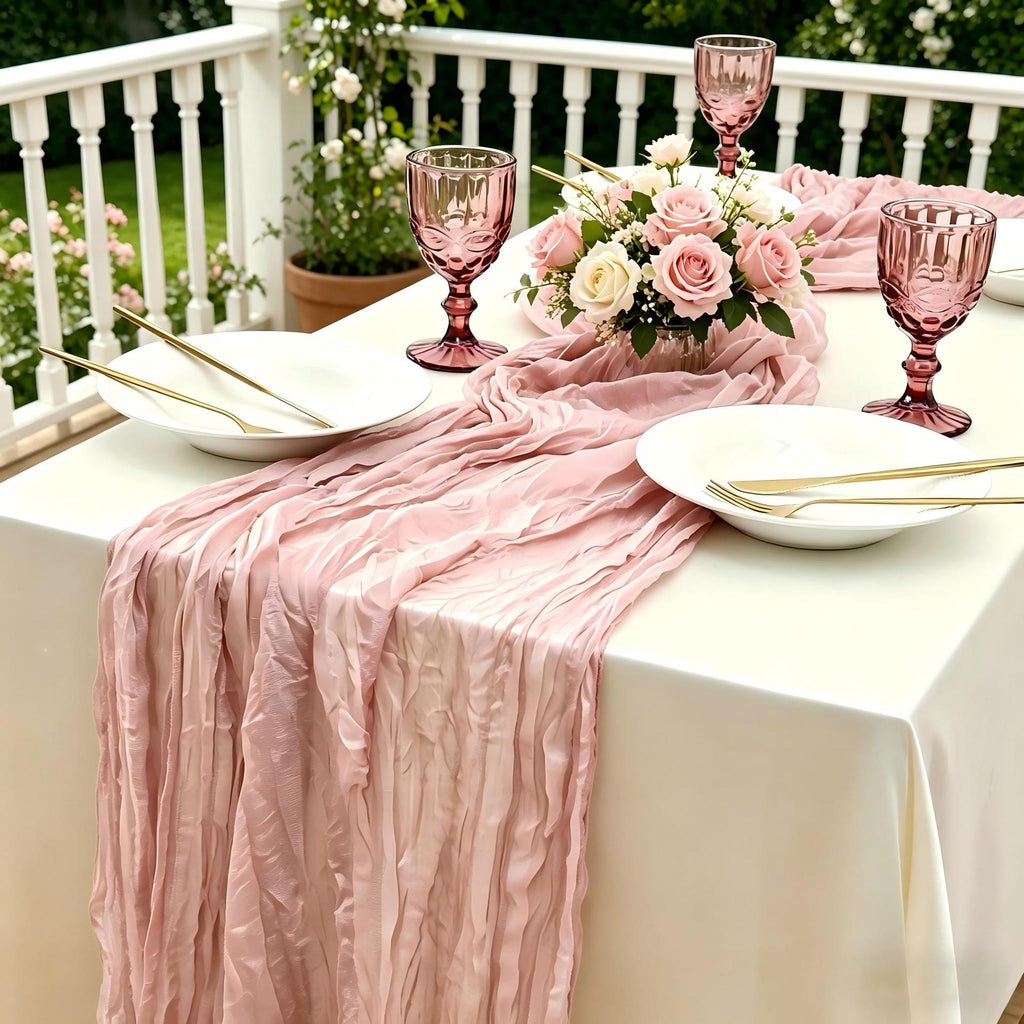 Sheer tulle table runner