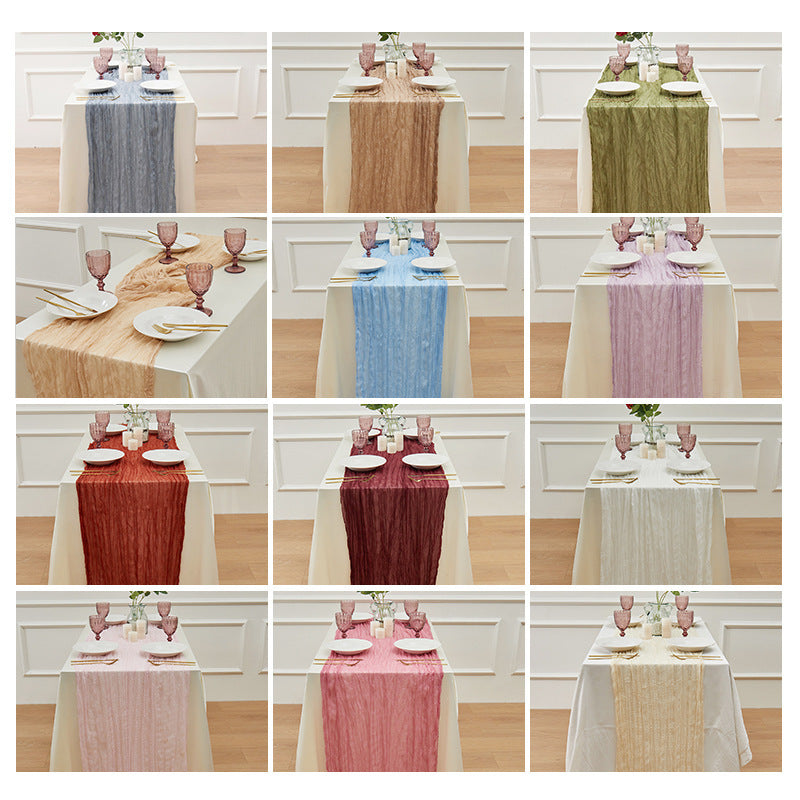 Sheer tulle table runner