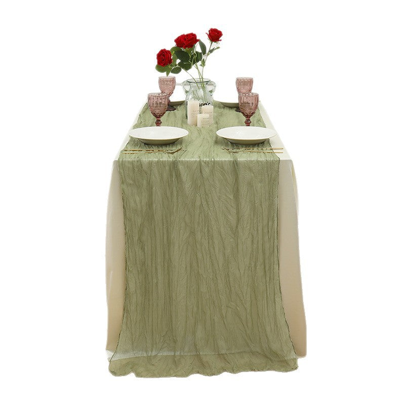 Sheer tulle table runner