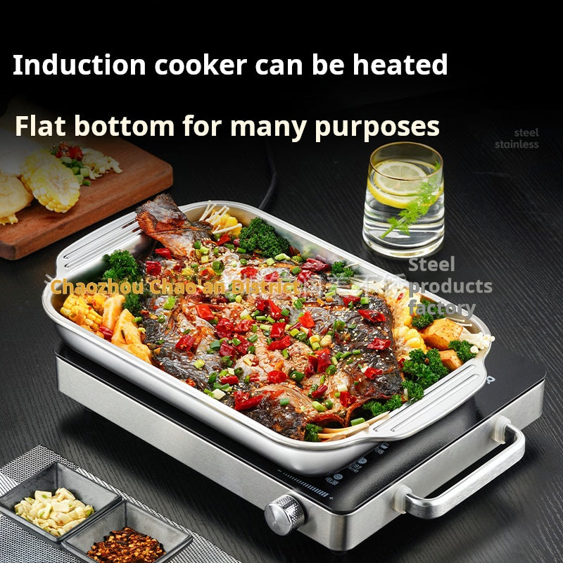Stainless steel roasting pan