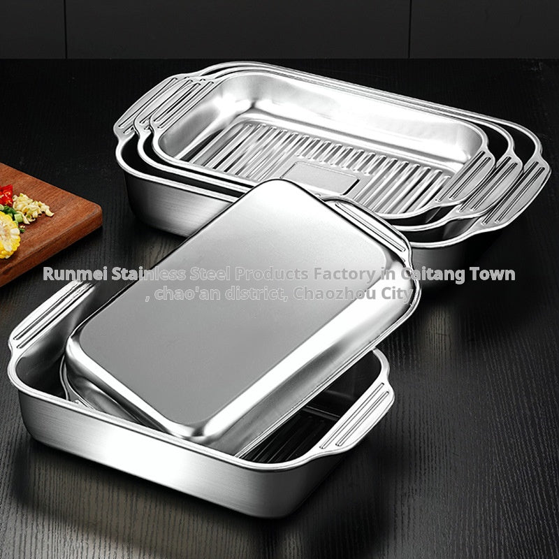 Stainless steel roasting pan