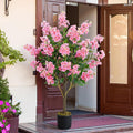 Artificial crape myrtle tree with pot